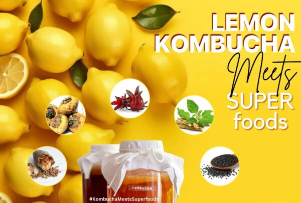 Lemon Kombucha Meets Superfoods