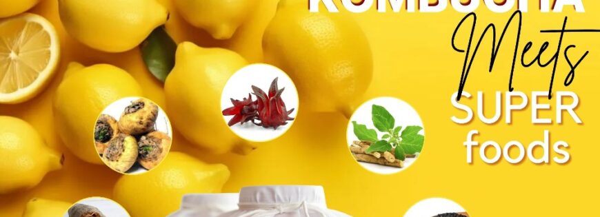 Lemon Kombucha Meets Superfoods