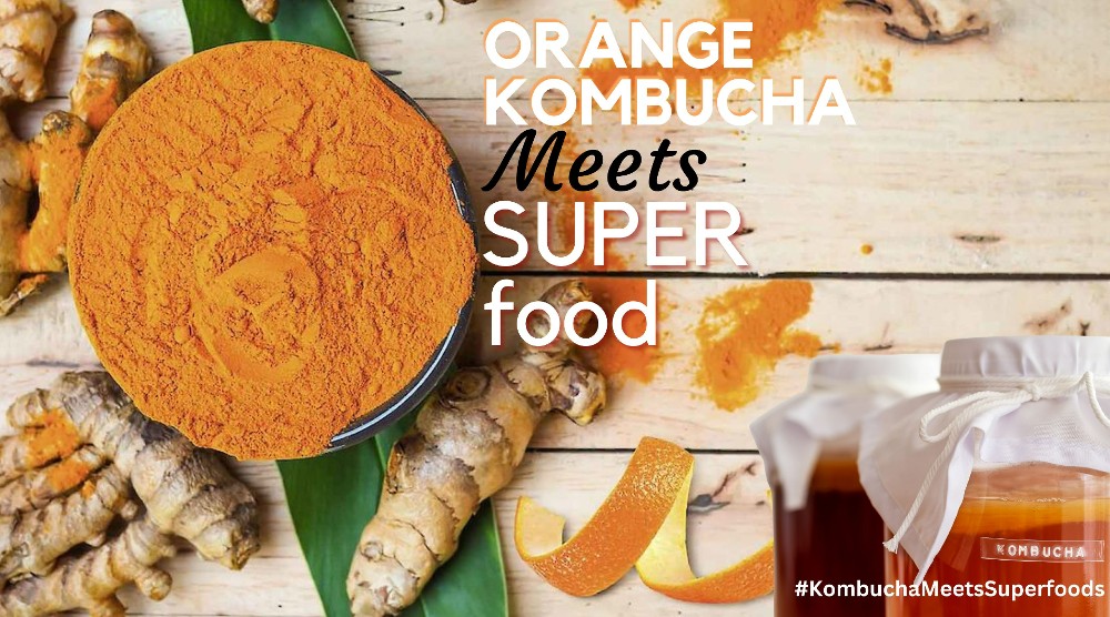 Orange Kombucha Meets Superfoods