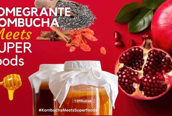 Pomegranate Kombucha meets superfoods