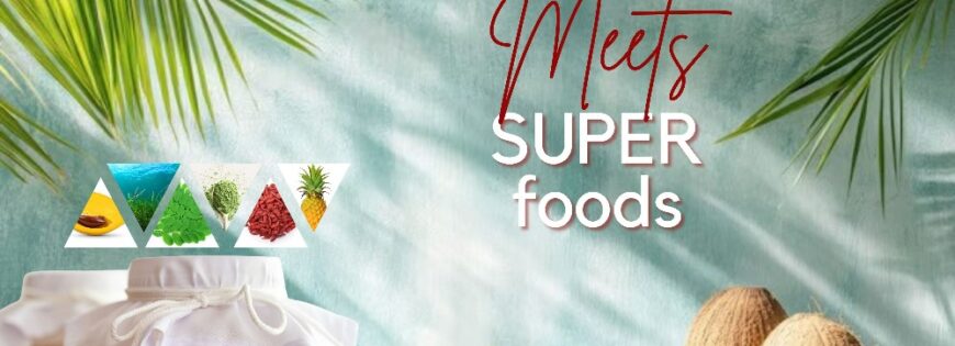 Coconut Kombucha meets superfood banner