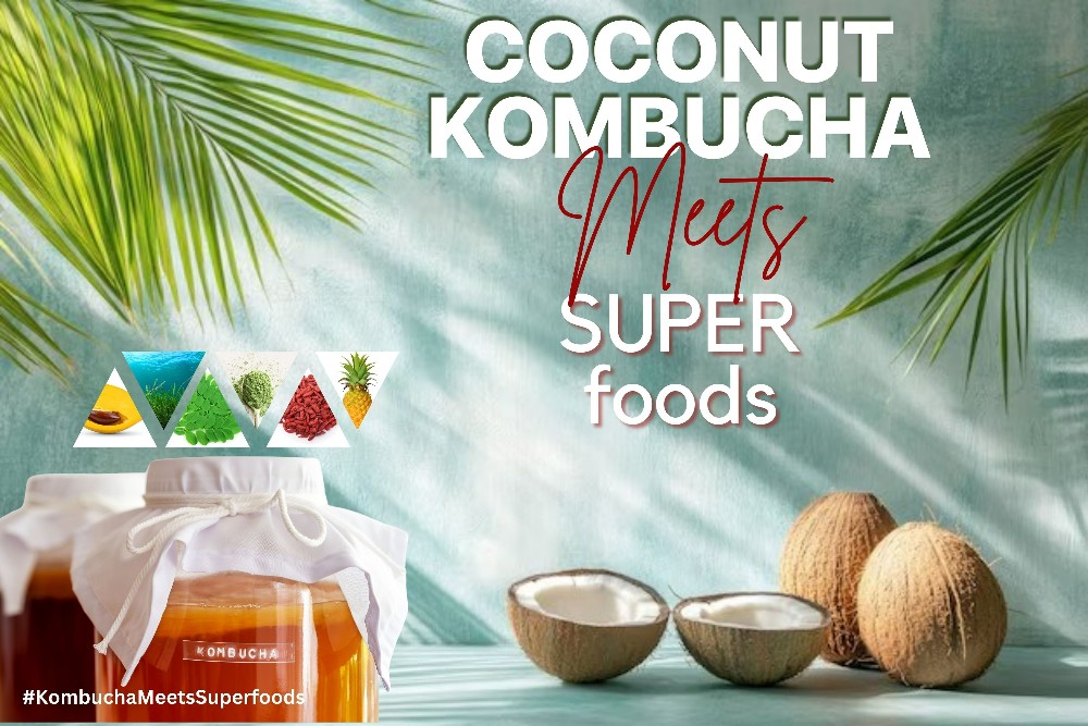 Coconut Kombucha meets superfood banner