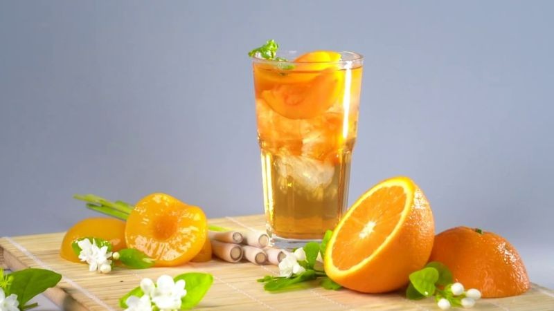 Orange Kombucha with Lemongrass and Peach