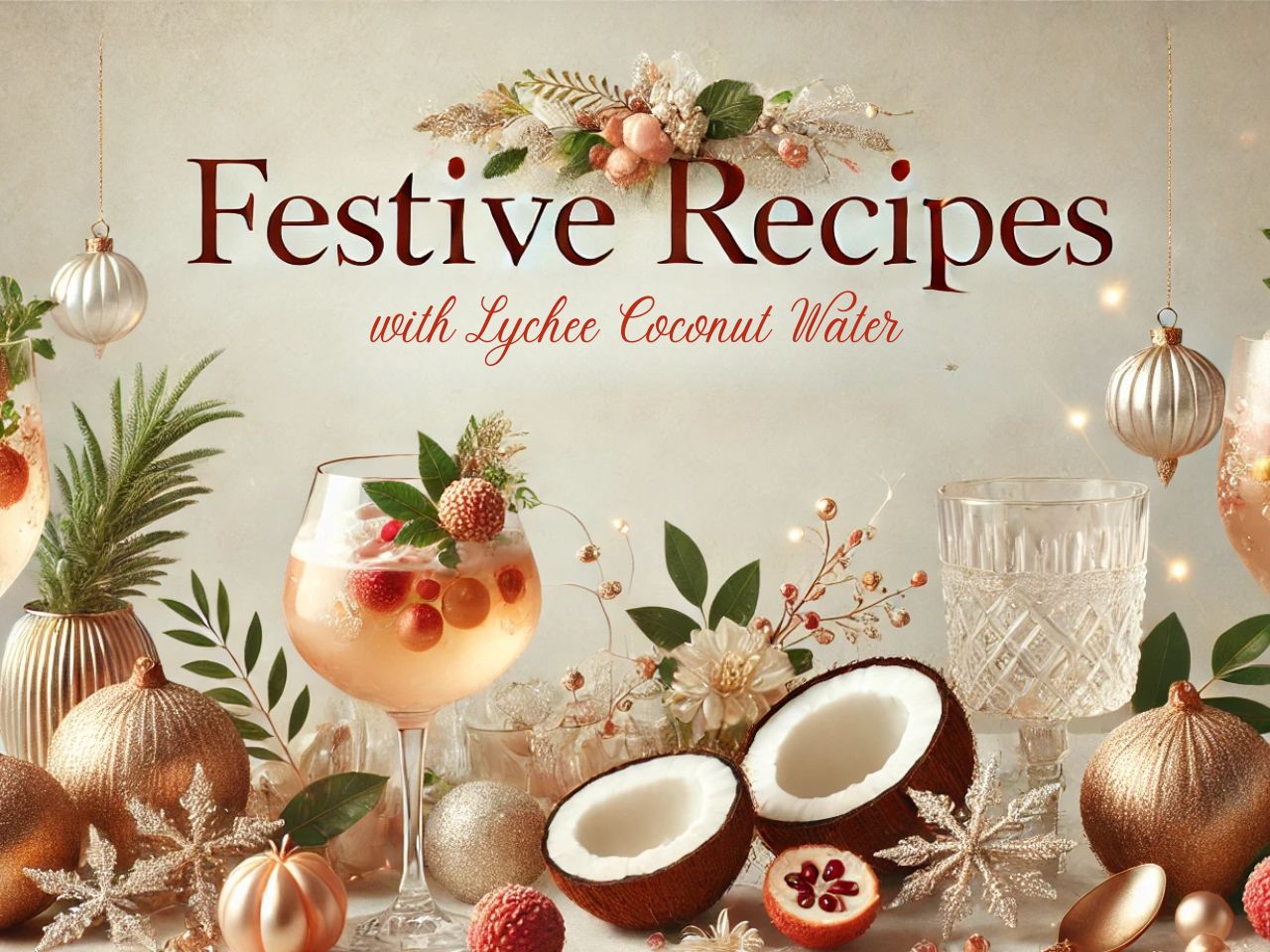 Recipes with lychee coconut water banner