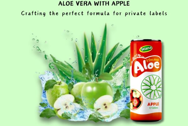 apple and aloe vera juice banner